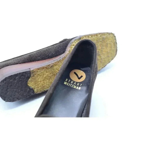 Stuart Weitzman Women's 7 M Loafers Brown Suede - Picture 7 of 9